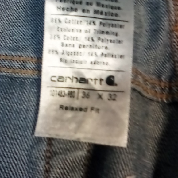 Carhartt blue jeans 36 X 32 used still in excellent condition work gear denim - Picture 4 of 6